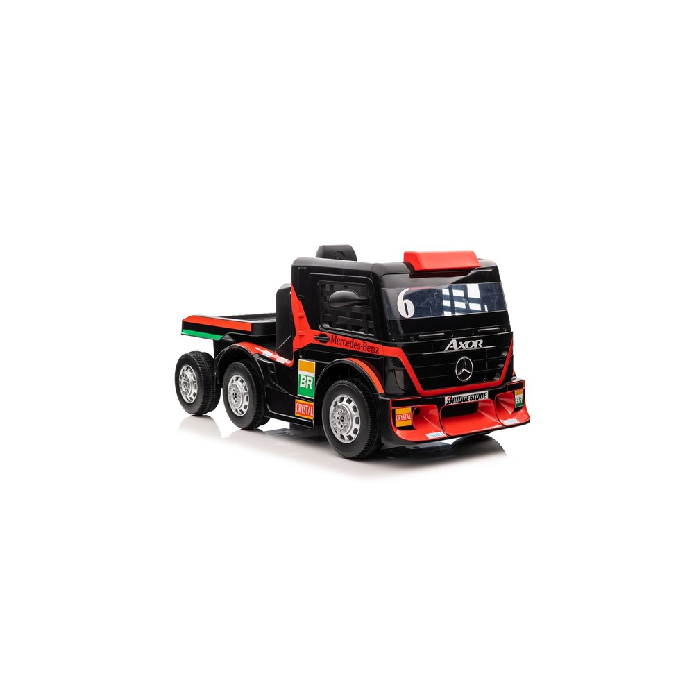 Elektromobilis Mercedes + puspriekabė XMX622B LCD, Red-Elektromobiliai vaikams, Sunkvežimiai-e-vaikas