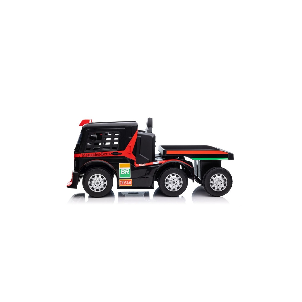 Elektromobilis Mercedes + puspriekabė XMX622B LCD, Red-Elektromobiliai vaikams, Sunkvežimiai-e-vaikas
