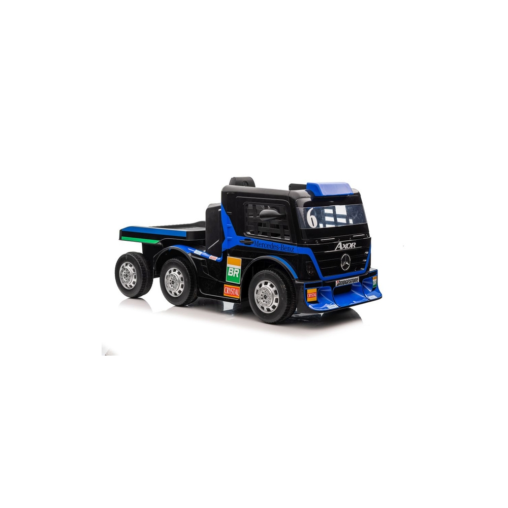 Elektromobilis Mercedes + puspriekabė XMX622B LCD, Dark Blue-Elektromobiliai vaikams, Sunkvežimiai-e-vaikas