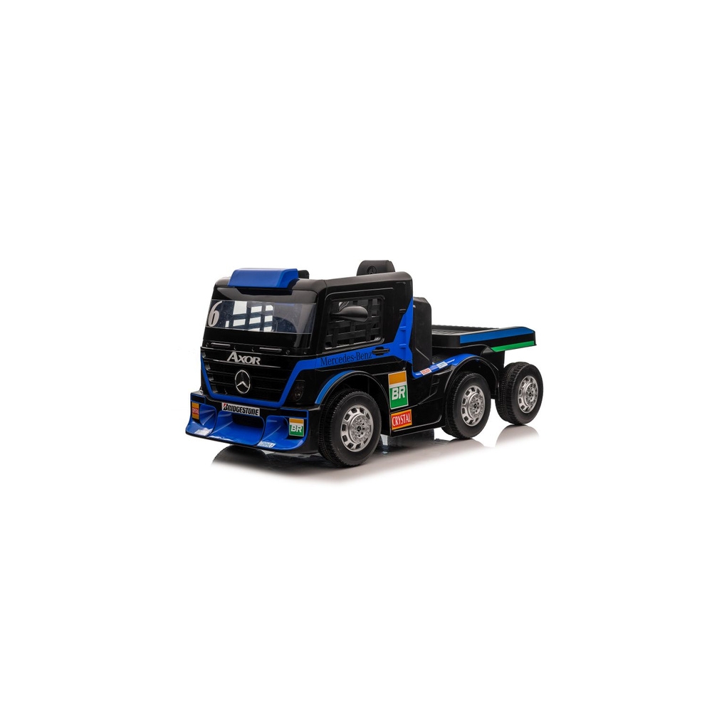 Elektromobilis Mercedes + puspriekabė XMX622B LCD, Dark Blue-Elektromobiliai vaikams, Sunkvežimiai-e-vaikas
