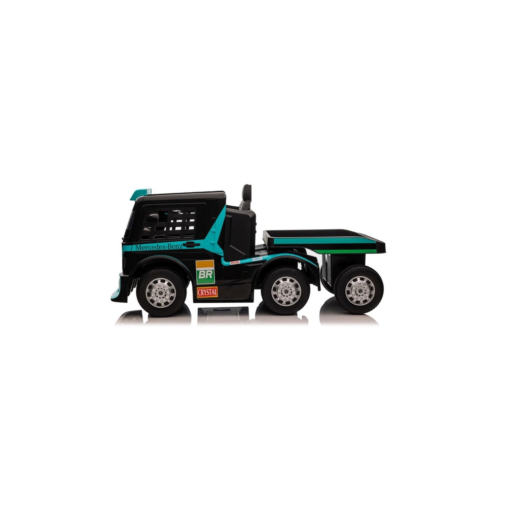 Elektromobilis Mercedes + puspriekabė XMX622B LCD, Blue-Elektromobiliai vaikams, Sunkvežimiai-e-vaikas