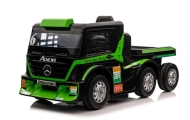 Elektromobilis Mercedes + puspriekabė XMX622B LCD, Green-Elektromobiliai vaikams, Sunkvežimiai-e-vaikas