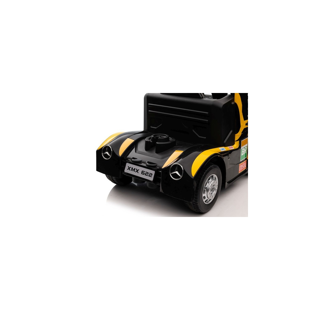 Elektromobilis Mercedes XMX622, Yellow-Elektromobiliai vaikams, Sunkvežimiai-e-vaikas