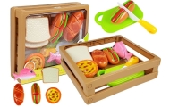 Hot-Dog Set for Cutting Indredients in a Basket