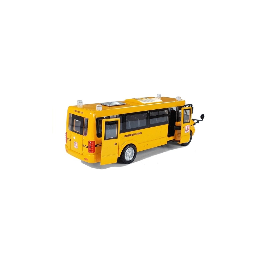 Metalowy Autobus Szkolny z silnikiem naciąganym