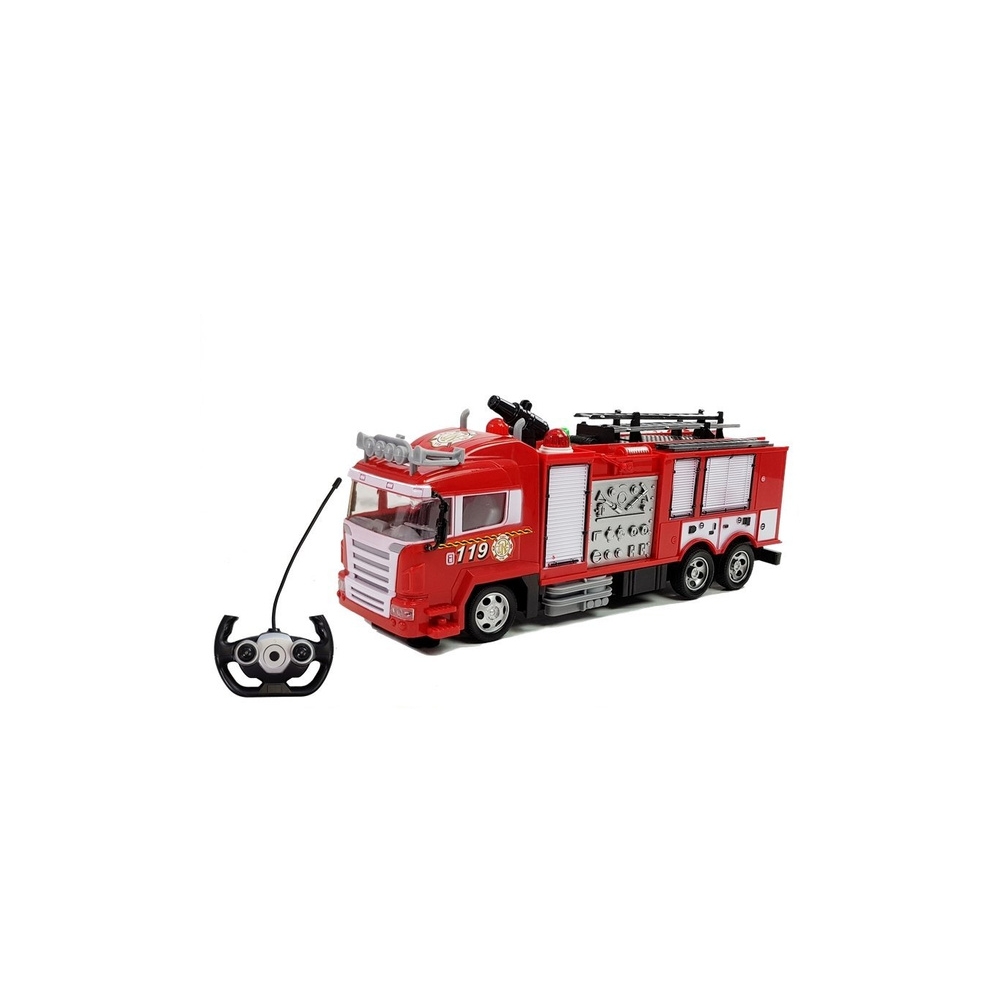 Wóz Strażacki Straż Pożarna na Radio R/C Zdalnie Sterowany Czerwony