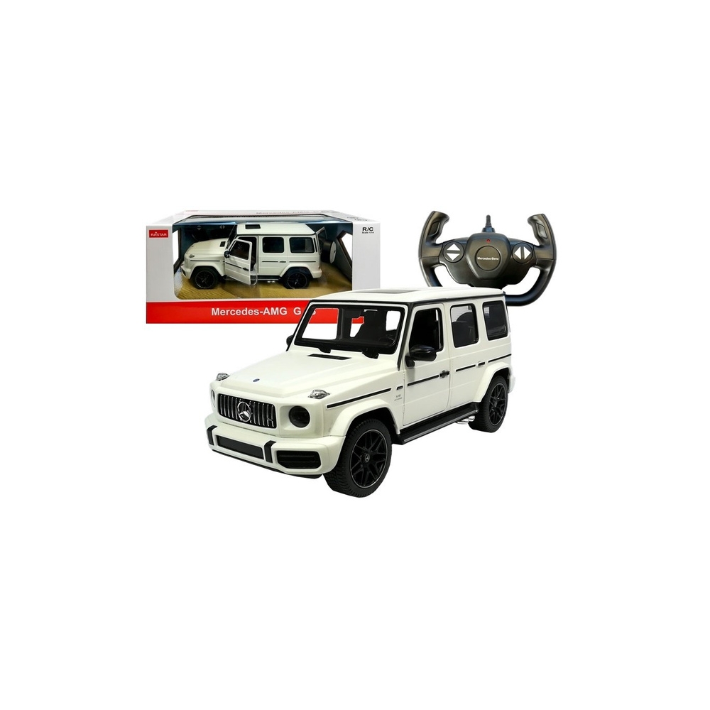 Nuotoliniu būdu valdomas Mercedes G63 Rastar visureigis R/C, baltas, 1:14-Žaislai, Auto ir transporto žaislai, Valdomos radijo b