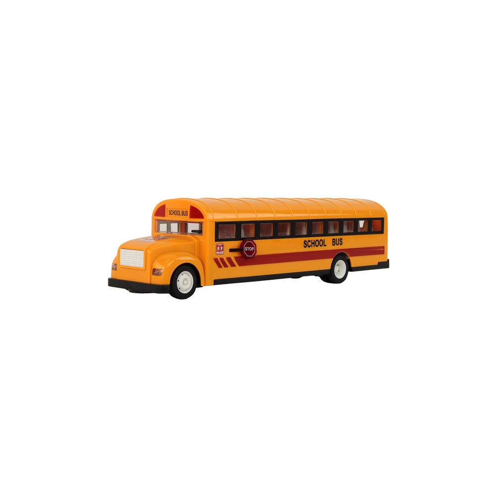 Nuotoliniu būdu valdomas RC mokyklinis autobusas, geltonas