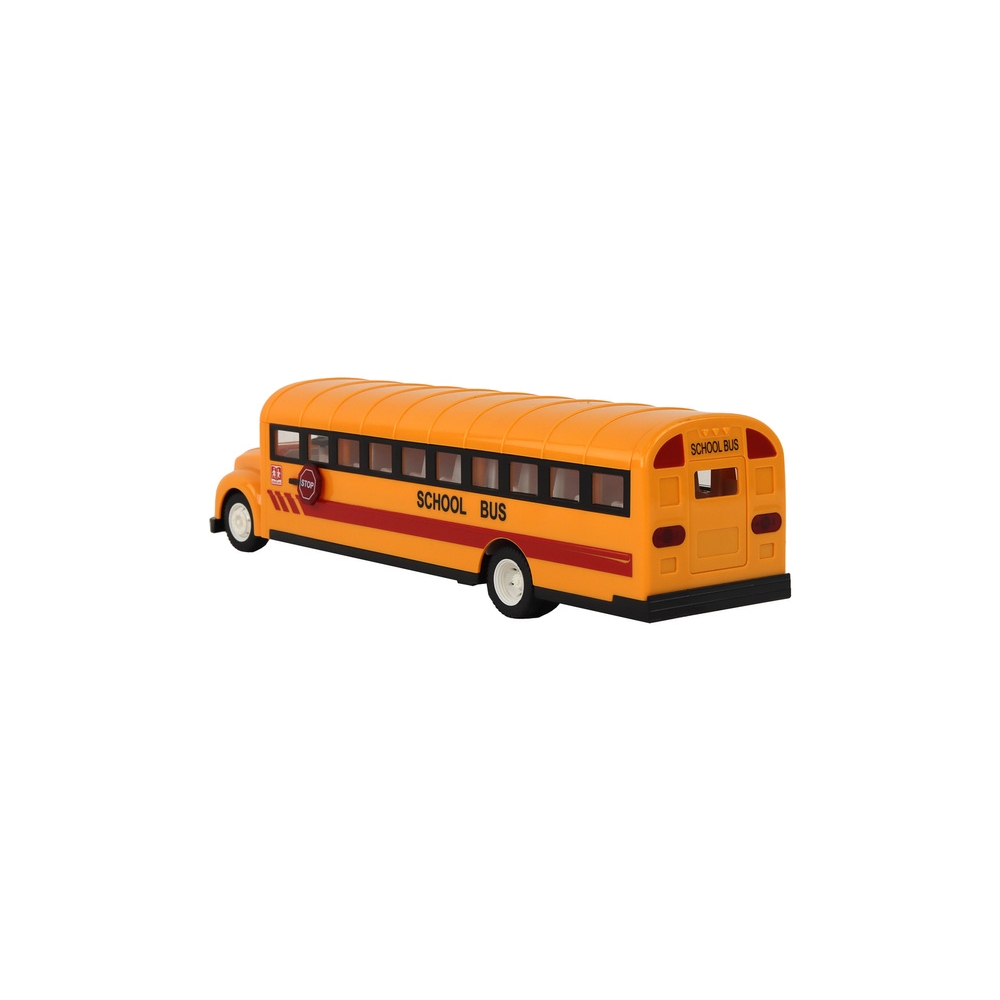 Nuotoliniu būdu valdomas RC mokyklinis autobusas, geltonas