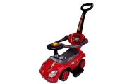 Paspiriama mašinėlė Mega Car 3in1 Push Ride, raudona-Judėjimui, Paspiriamos mašinėlės-e-vaikas