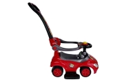 Paspiriama mašinėlė Mega Car 3in1 Push Ride, raudona-Judėjimui, Paspiriamos mašinėlės-e-vaikas