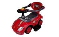 Paspiriama mašinėlė Mega Car 3in1 Push Ride, raudona-Judėjimui, Paspiriamos mašinėlės-e-vaikas