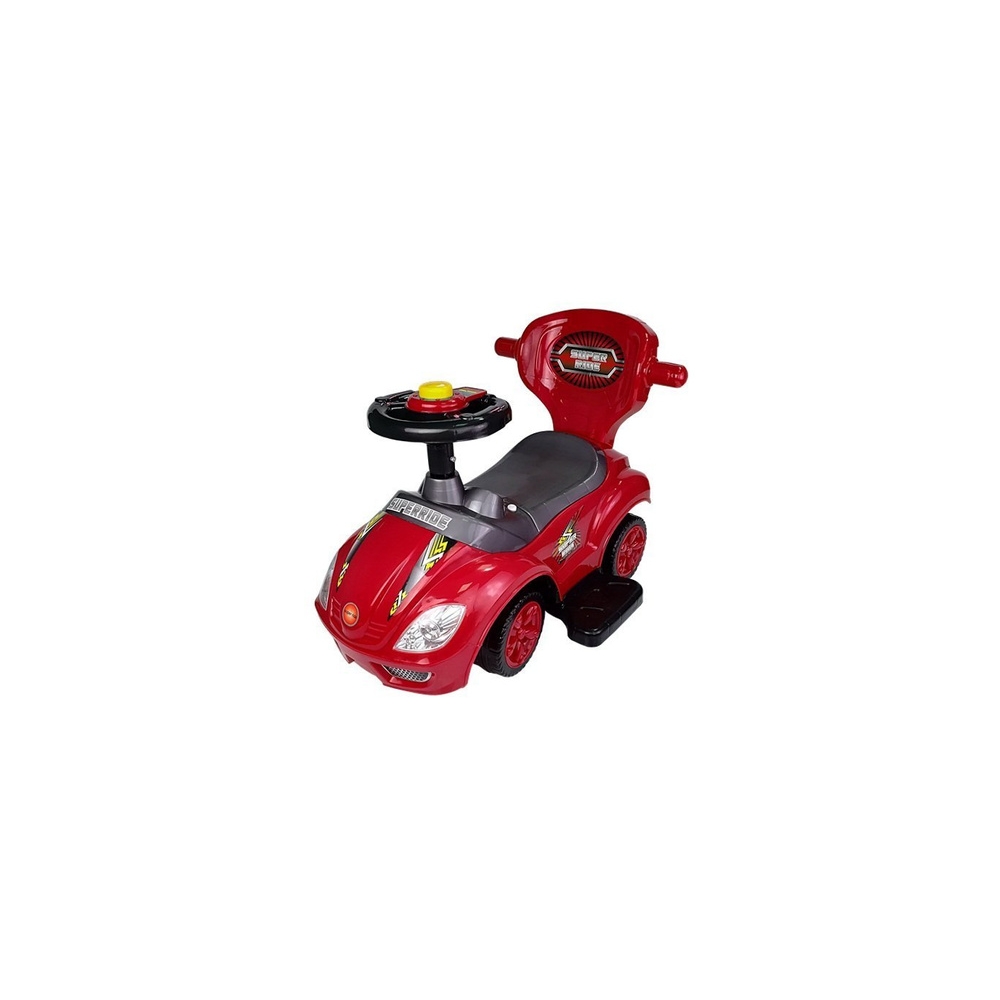 Paspiriama mašinėlė Mega Car 3in1 Push Ride, raudona-Judėjimui, Paspiriamos mašinėlės-e-vaikas