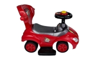 Paspiriama mašinėlė Mega Car 3in1 Push Ride, raudona-Judėjimui, Paspiriamos mašinėlės-e-vaikas