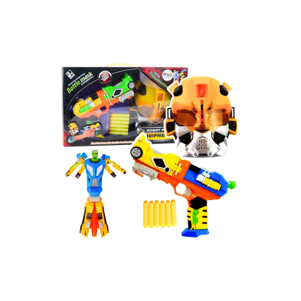 Foam Arrow Robot Gun with Mask