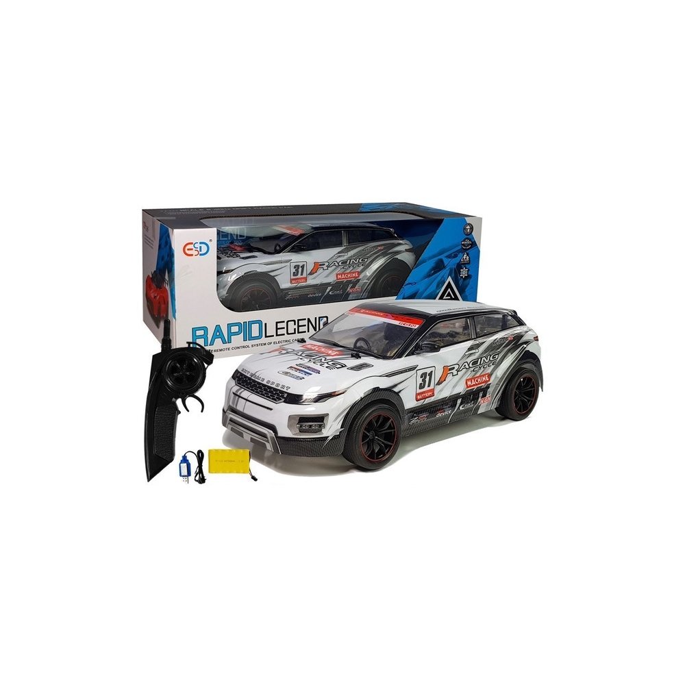 Auto Rajdowe Zdalnie Sterowane 1:10 Białe R/C
