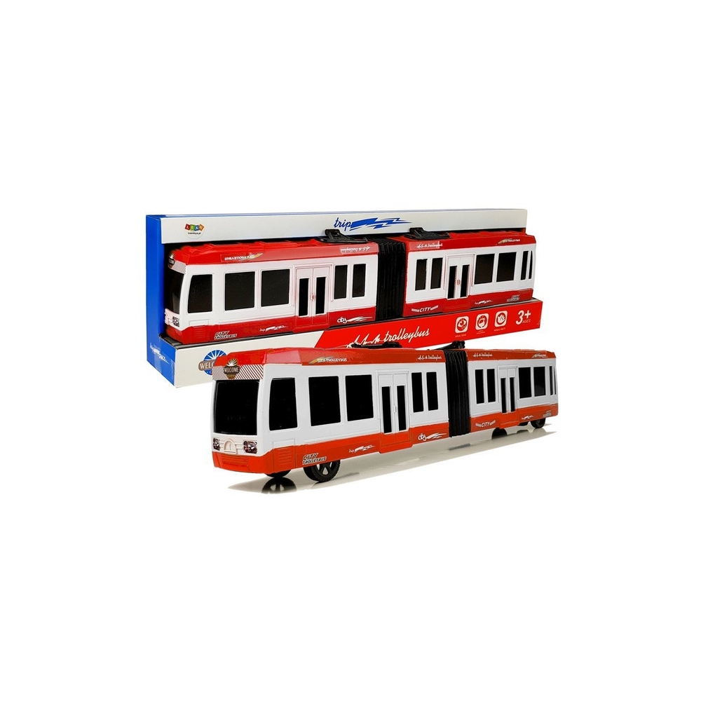 Sujungtas autobusas su frikcine pavara, Raudonas