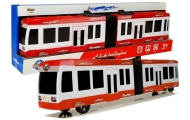 Articulated Bus with Friction Drive Red