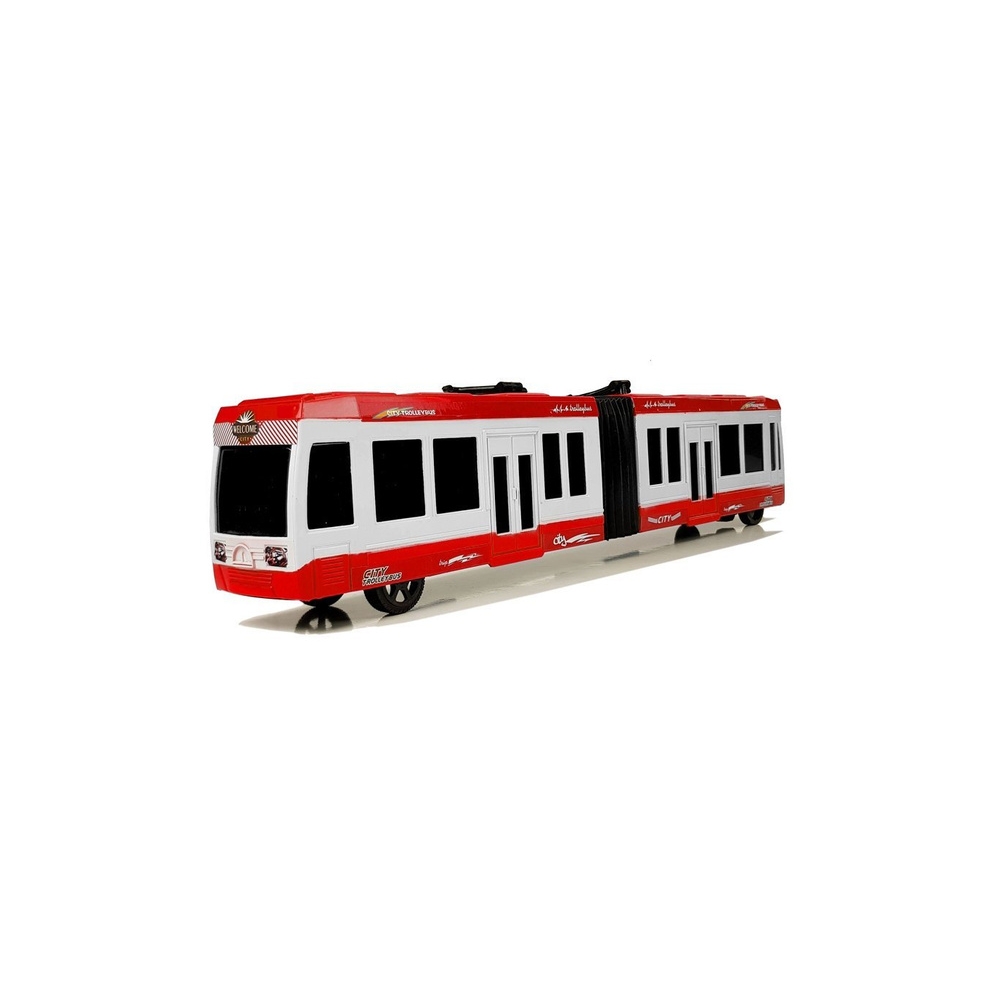 Sujungtas autobusas su frikcine pavara, Raudonas