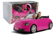 Lalka Samochód Auto Coupe Lalki Dźwięk Światła 43 cm Różowy