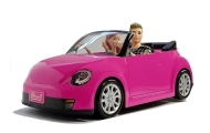 Lalka Samochód Auto Coupe Lalki Dźwięk Światła 43 cm Różowy