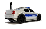 Auto Policji na Baterie 1:20 Światła i Dźwięki z Naciągiem Srebrne