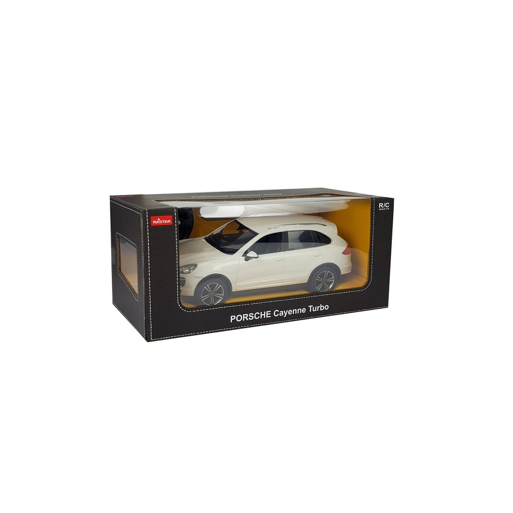 Nuotoliniu būdu valdomas Porsche Cayenne automobilis RC Rastar, baltas, 1:14-Žaislai, Auto ir transporto žaislai, Valdomos radij