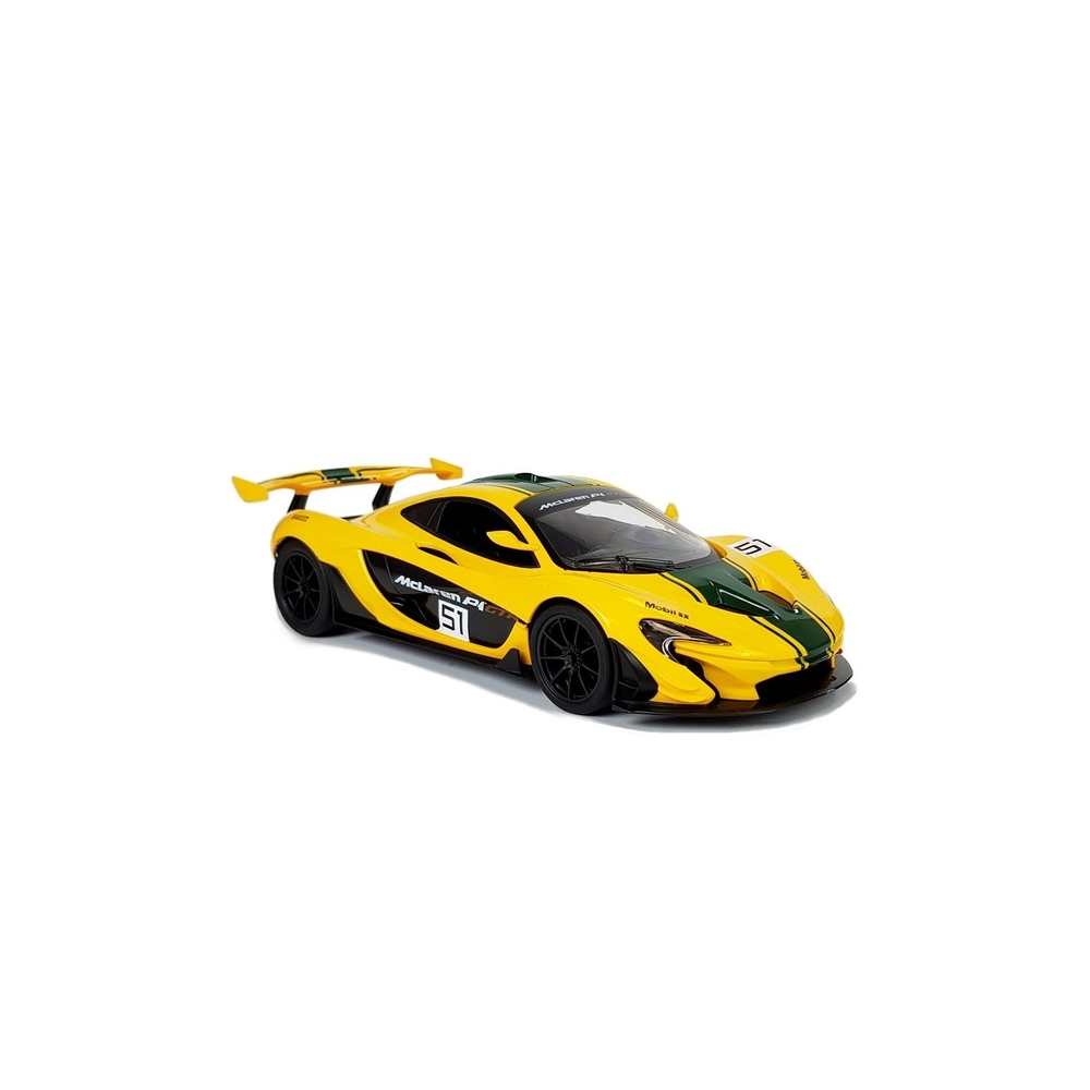 Nuotoliniu būdu valdomas McLaren P1 GTR Rastar, geltonas, 1:14