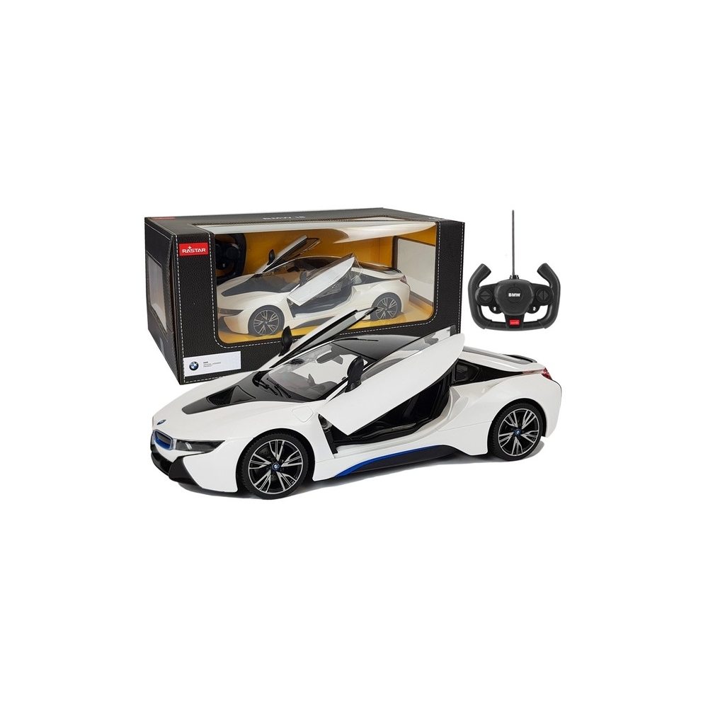 R/C automobilis BMW i8 Rastar 1:14 White Automatinės durys