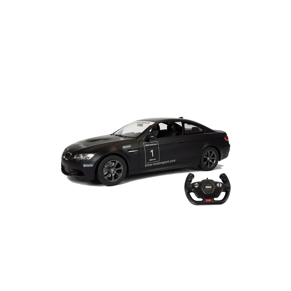 Nuotoliniu būdu valdomas BMW M3 sportinis automobilis RC Rastar, juodos spalvos, 1:14-Žaislai, Auto ir transporto žaislai, Valdo
