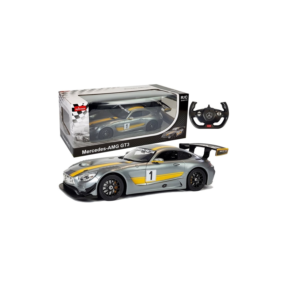 R/C Mercedes AMG GT3 Rastar automobilis 1:14 Pilka
