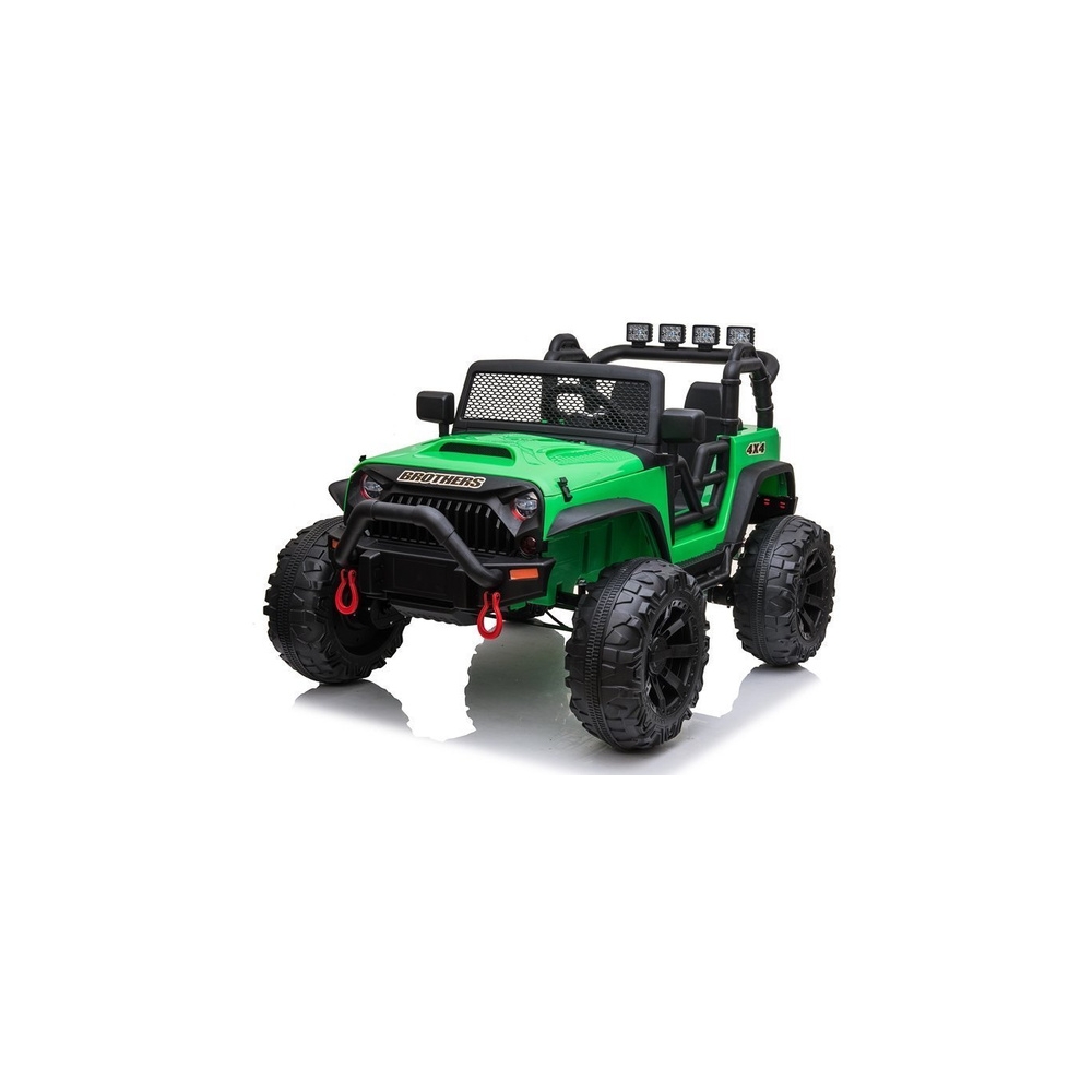 Elektromobilis Jeep JC666, Green-Elektromobiliai vaikams, Visureigiai-e-vaikas