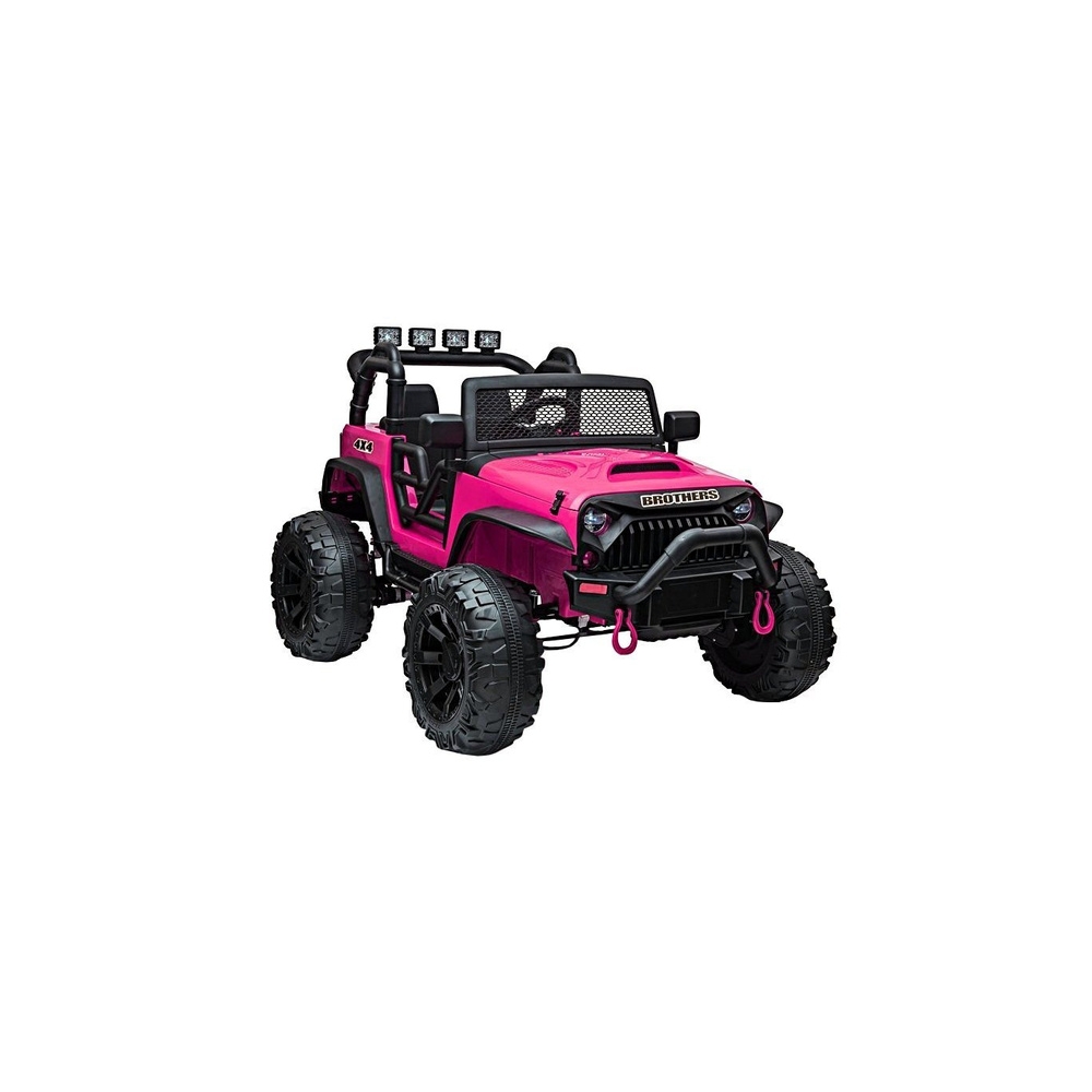 Elektromobilis Jeep JC666, lakuotas rožinis-Elektromobiliai vaikams, Visureigiai-e-vaikas