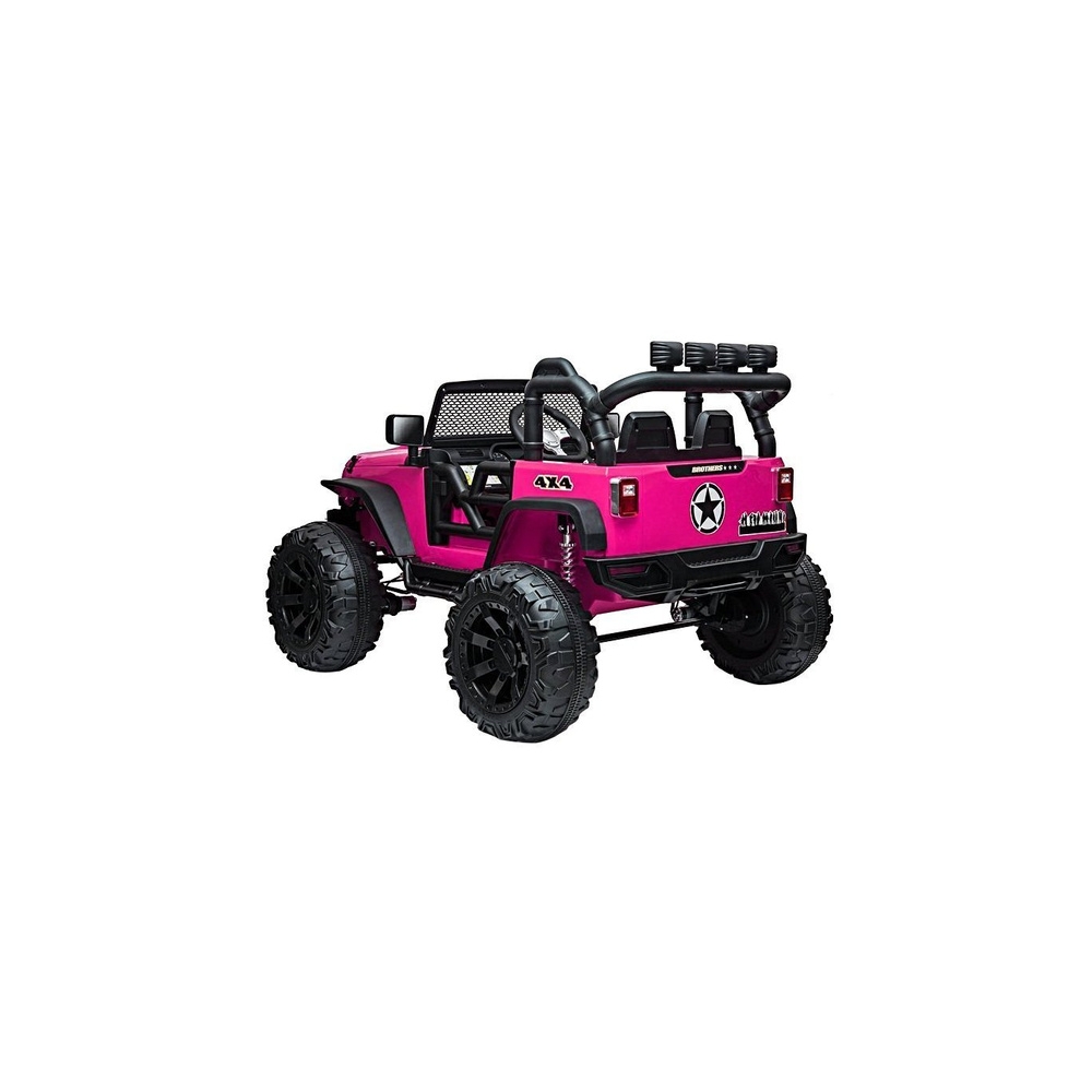 Elektromobilis Jeep JC666, lakuotas rožinis-Elektromobiliai vaikams, Visureigiai-e-vaikas