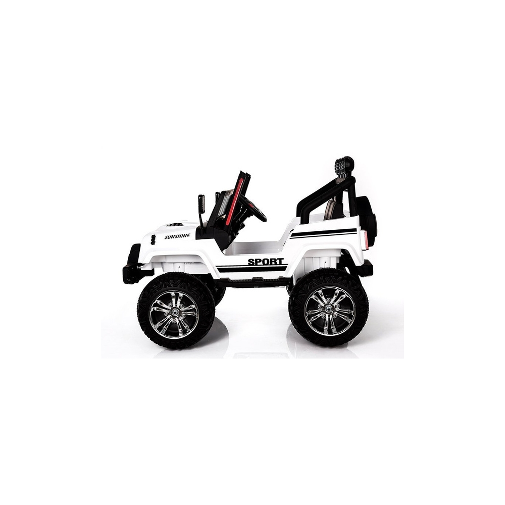 Elektromobilis S2388 Jeep 4x45W, White-Elektromobiliai vaikams, Visureigiai-e-vaikas