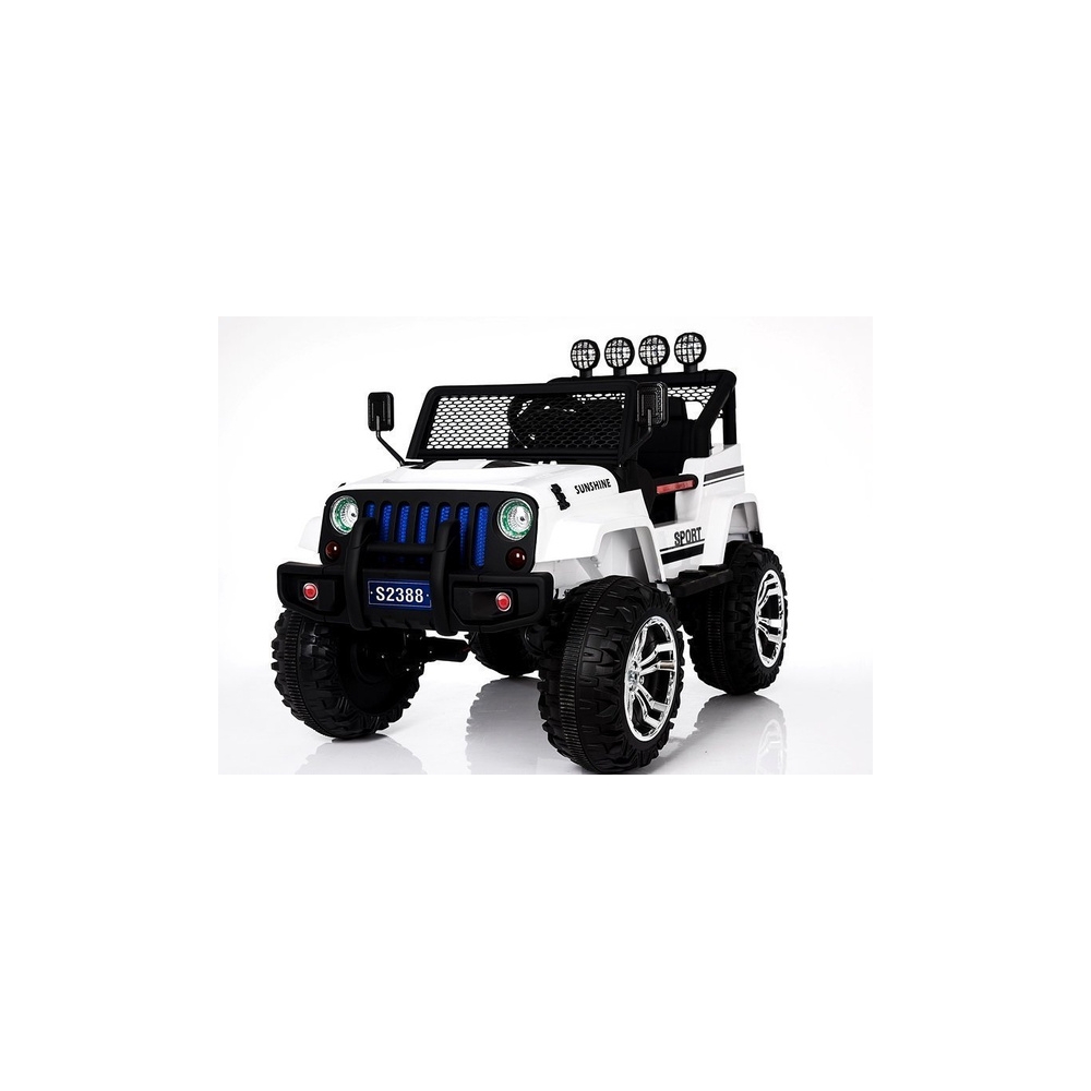 Elektromobilis S2388 Jeep 4x45W, White-Elektromobiliai vaikams, Visureigiai-e-vaikas