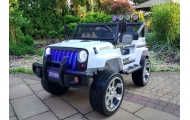 Elektromobilis S2388 Jeep 4x45W, White-Elektromobiliai vaikams, Visureigiai-e-vaikas