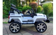 Elektromobilis S2388 Jeep 4x45W, White-Elektromobiliai vaikams, Visureigiai-e-vaikas