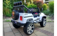 Elektromobilis S2388 Jeep 4x45W, White-Elektromobiliai vaikams, Visureigiai-e-vaikas