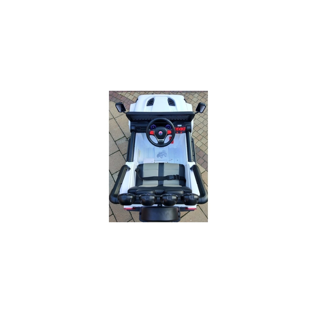 Elektromobilis S2388 Jeep 4x45W, White-Elektromobiliai vaikams, Visureigiai-e-vaikas