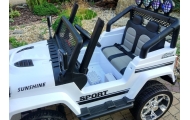 Elektromobilis S2388 Jeep 4x45W, White-Elektromobiliai vaikams, Visureigiai-e-vaikas
