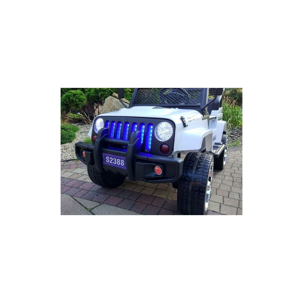 Elektromobilis S2388 Jeep 4x45W, White-Elektromobiliai vaikams, Visureigiai-e-vaikas