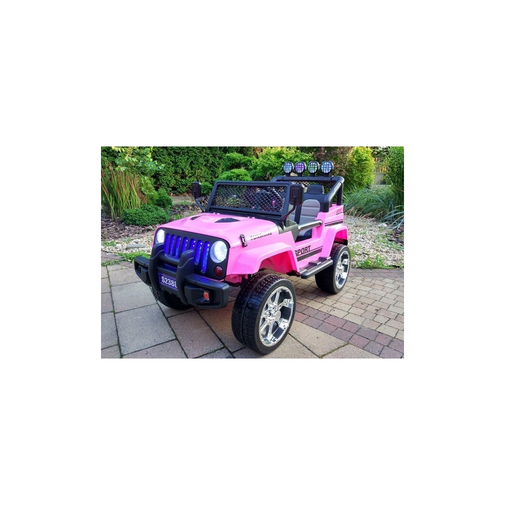 Elektromobilis S2388 Jeep 4x45W, Pink-Elektromobiliai vaikams, Visureigiai-e-vaikas