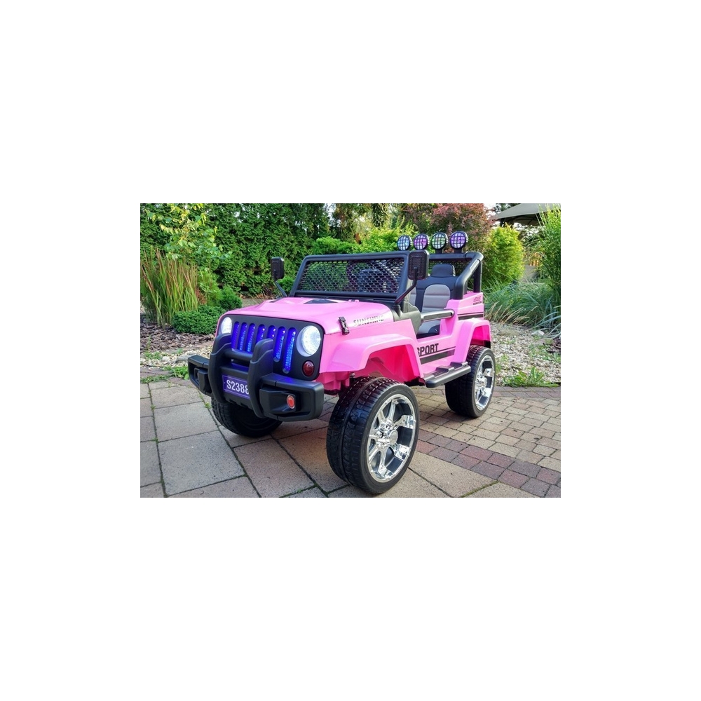 Elektromobilis S2388 Jeep 4x45W, Pink-Elektromobiliai vaikams, Visureigiai-e-vaikas