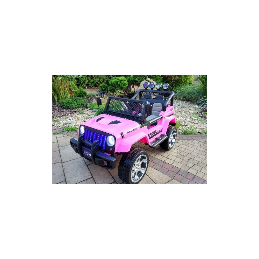 Elektromobilis S2388 Jeep 4x45W, Pink-Elektromobiliai vaikams, Visureigiai-e-vaikas