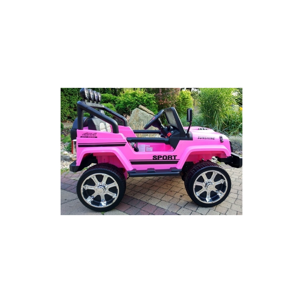 Elektromobilis S2388 Jeep 4x45W, Pink-Elektromobiliai vaikams, Visureigiai-e-vaikas