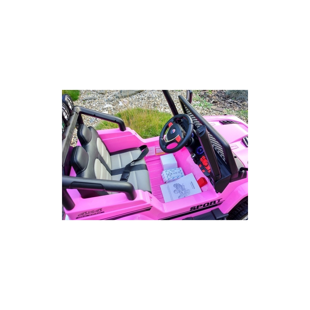 Elektromobilis S2388 Jeep 4x45W, Pink-Elektromobiliai vaikams, Visureigiai-e-vaikas