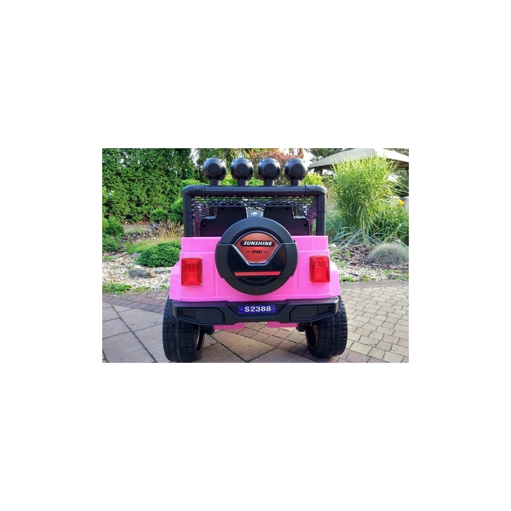 Elektromobilis S2388 Jeep 4x45W, Pink-Elektromobiliai vaikams, Visureigiai-e-vaikas