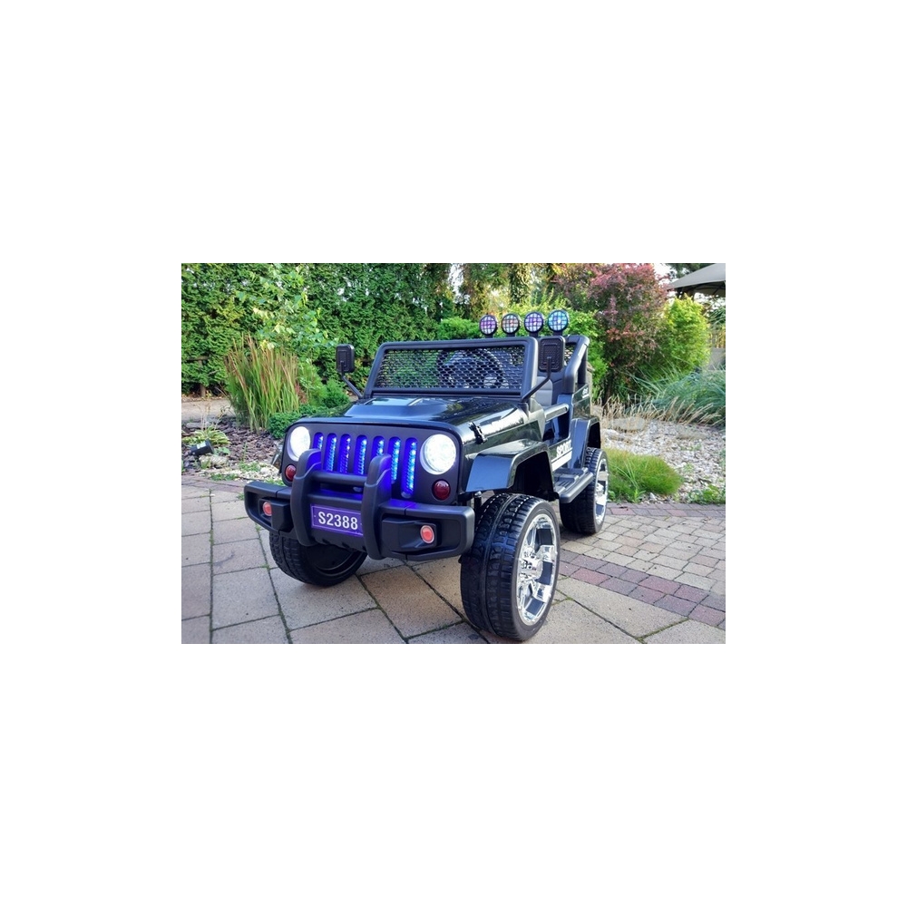Elektromobilis S2388 Jeep 4x45W, Black-Elektromobiliai vaikams, Visureigiai-e-vaikas