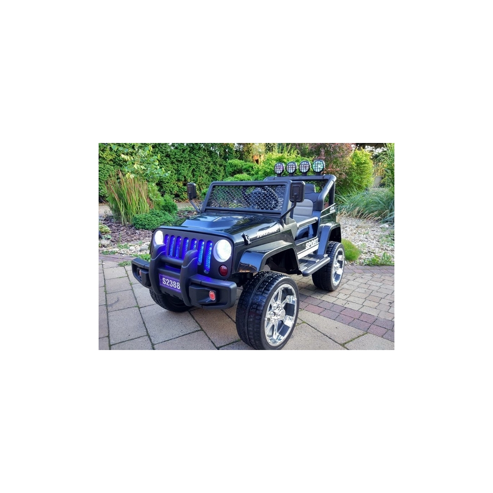 Elektromobilis S2388 Jeep 4x45W, Black-Elektromobiliai vaikams, Visureigiai-e-vaikas
